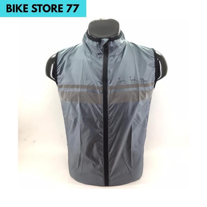 Vest Windbreaker Sepeda Rompi sepeda lipat windbreaker Grey Brompton