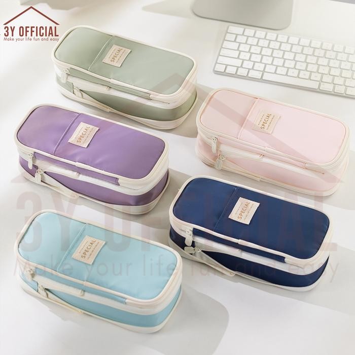 

(Imk) - 3Y Angoo Collapsible Pencil Case Kotak Pensil Aesthetic Stationery Original