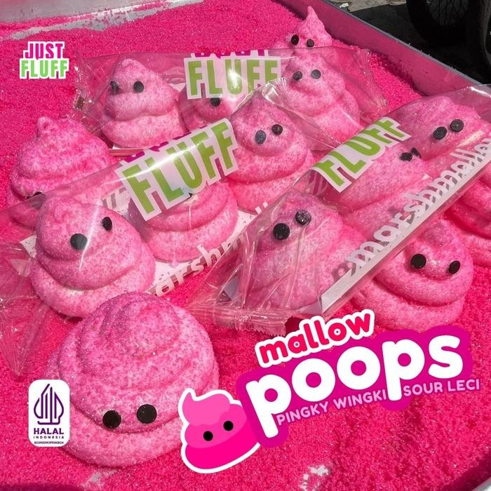 

MARSHMALLOW POOPS PINGKY WINGY SOUR LECI JUSTFLUFF [HALAL] [3 PCS]