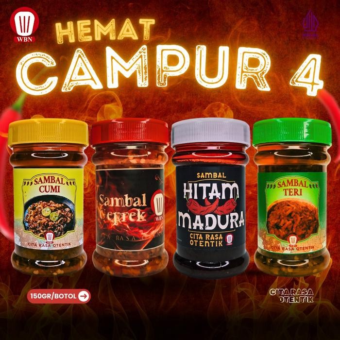 

Super Hemat CAMPUR 4 Sambal Pedas Nagih Bikin Makan Lebih Puas & Beragam (Makanan & Masakan Rumahan)