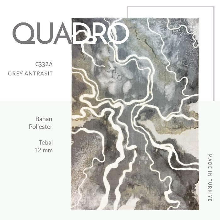 Quadro Karpet Lantai Jumbo 200X300 Motif Modern Minimalis Permadani Ambal Turki Cocok Untuk Ruang