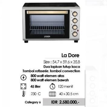 Signora Oven La Dore Oven Roti Rotisserie Convection Plus Bonus