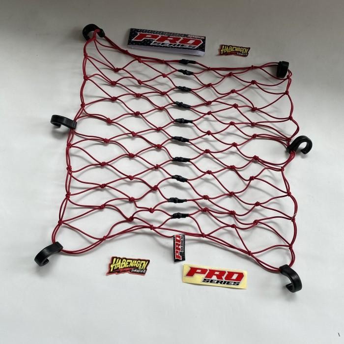 (Allthebest) tali jaring pengikat ikat helm barang mantel motor bagasi MK HITAM