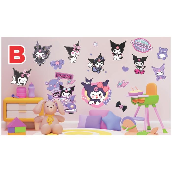 (Allthebest) Semesta Wall Sticker Sanrio Cartoon Stiker Dinding Wallsticker