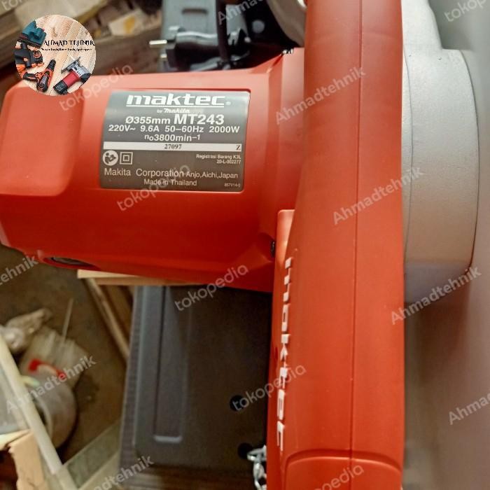 mesin potong besi 14 inch maktec mt 243 mesin cutting wheel maktec