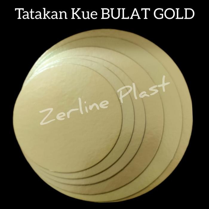 Cake Board BULAT GOLD / Alas Kue Tart GOLD / Tatakan Kue *
