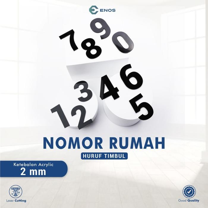 HURUF TIMBUL CUSTOM / NO RUMAH AKRILIK / ANGKA / HIASAN DINDING *