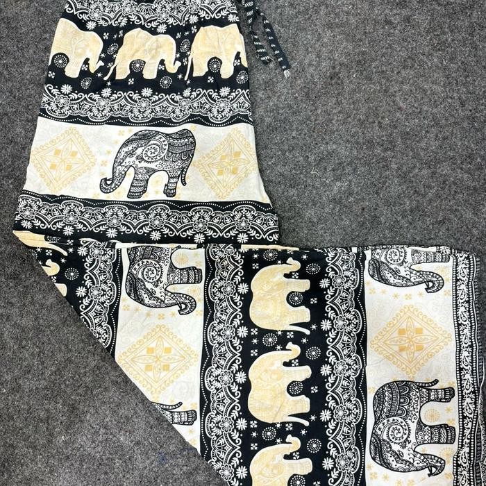 celana kulot jumbo rayon panjang wanita motif *