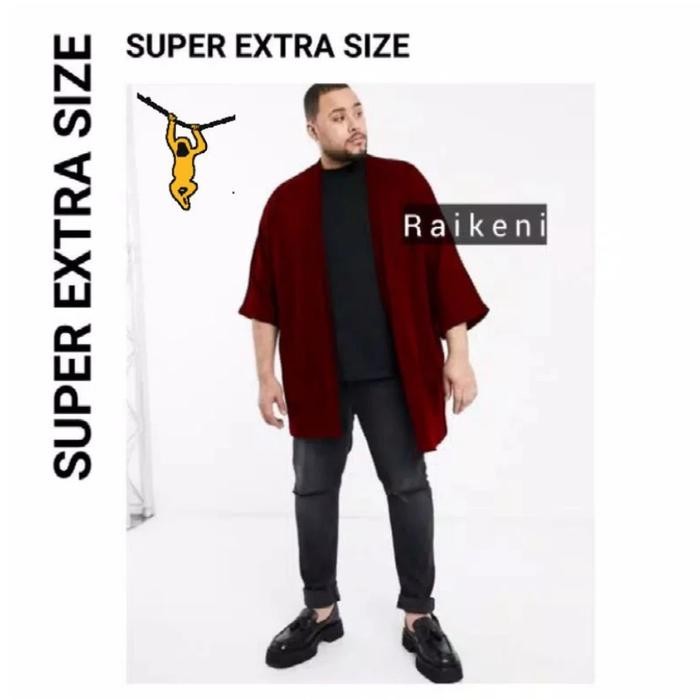 RAIKENI Kimono Jepang JUMBO Kimono Jumbo Jaket Extra Size Cardigan XXL XXXL Kimono Big Size Kimono