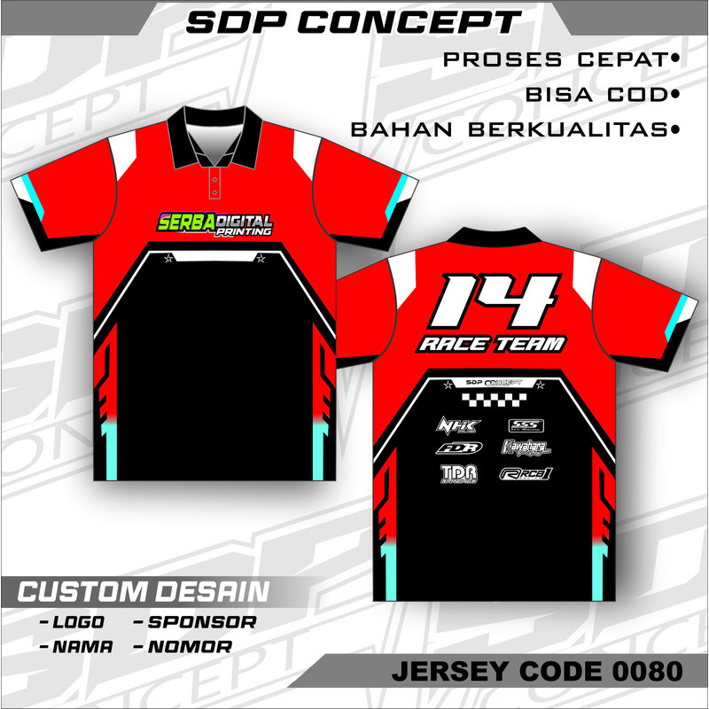 Jersey Kaos Baju Racing – Full Printing Custom Bola Basket Futsal Sepeda MTB Downhill – Lengan Panja