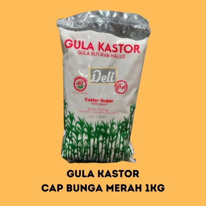 

(Allthebest) Gula Kastor Cap Bunga Merah 1kg/Castor Sugar 1kg Gula Castor/Caster