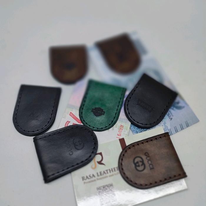 

DISKON Leather Money Clip Magnetic Klip Uang Kartu a Kertas Bookmark Pems Buku Magnet READY STOCK