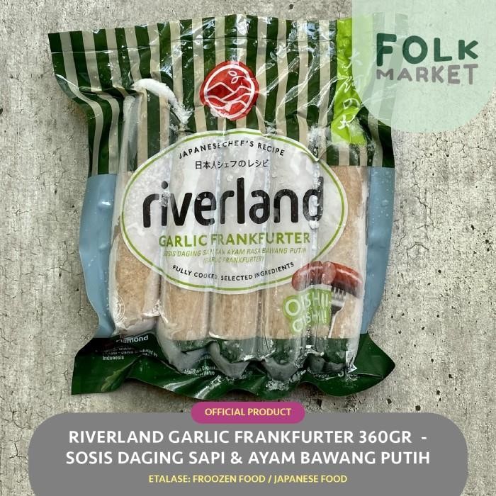 

(Allthebest) RIVERLAND Garlic Frankfurter 360gr - Sosis Daging Sapi & Ayam Bawang