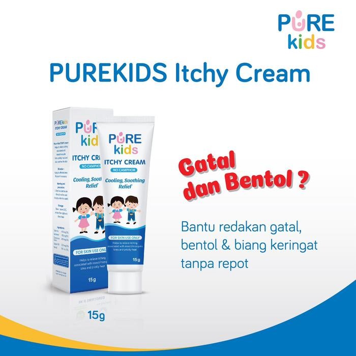 PURE KIDS ITCHY CREAM PEREDA GATAL 15gr PURE CREAM GATAL Bayi Perawatan