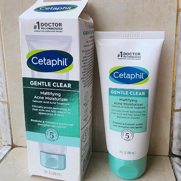 Jual Cetaphil Gentle Clear Mattifying Acne Moisturizer With 0.5% Salicylic Acid 89 ML