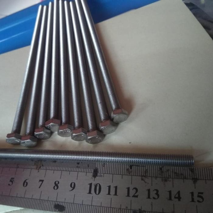 Bisa Gosend Baut Hexagonal Stainless M10 X 150Mm Atau Baut 14 Panjang 15Cm
