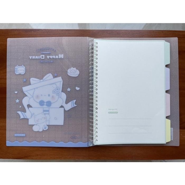 

MAP BINDER A5 WENGU TRANSPARANT BONUS KERTAS RING PLASTIK NOTEBOOK KODE 1415