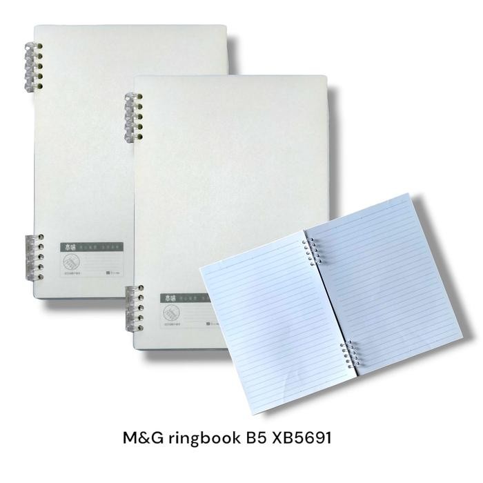

NOTEBOOK RING BOOK REFILLABLE SLIM BINDER NOTE B5 PUTIH TRANSPARAN KODE 410
