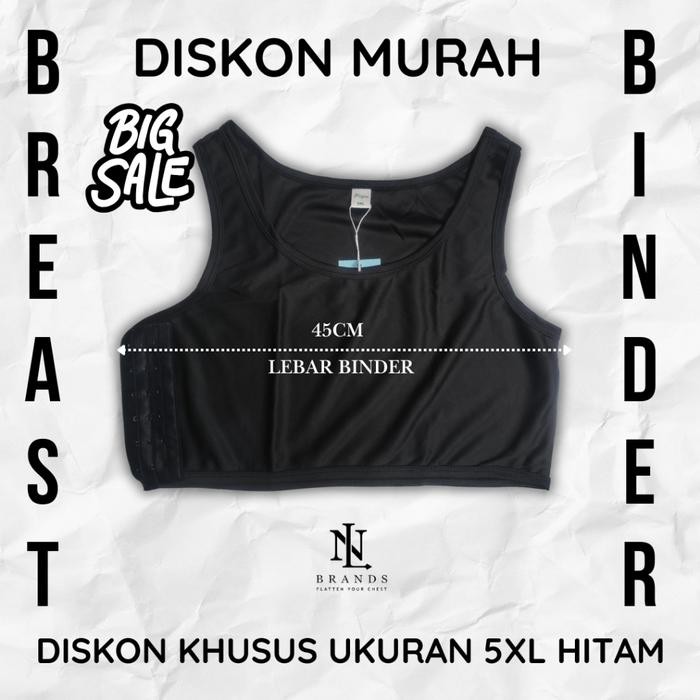 

[ KHUSUS SIZE 5XL DISKON CUCI GUDANG ] BREAST BINDER "UNBRANDED" 2LAYER / CHEST BINDER / PERATA DADA