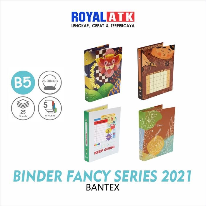 

MULTI RING BINDER BANTEX NOTE BOOK B5 26 RING 1328 DESIGN FANCY SERIES KODE 1364