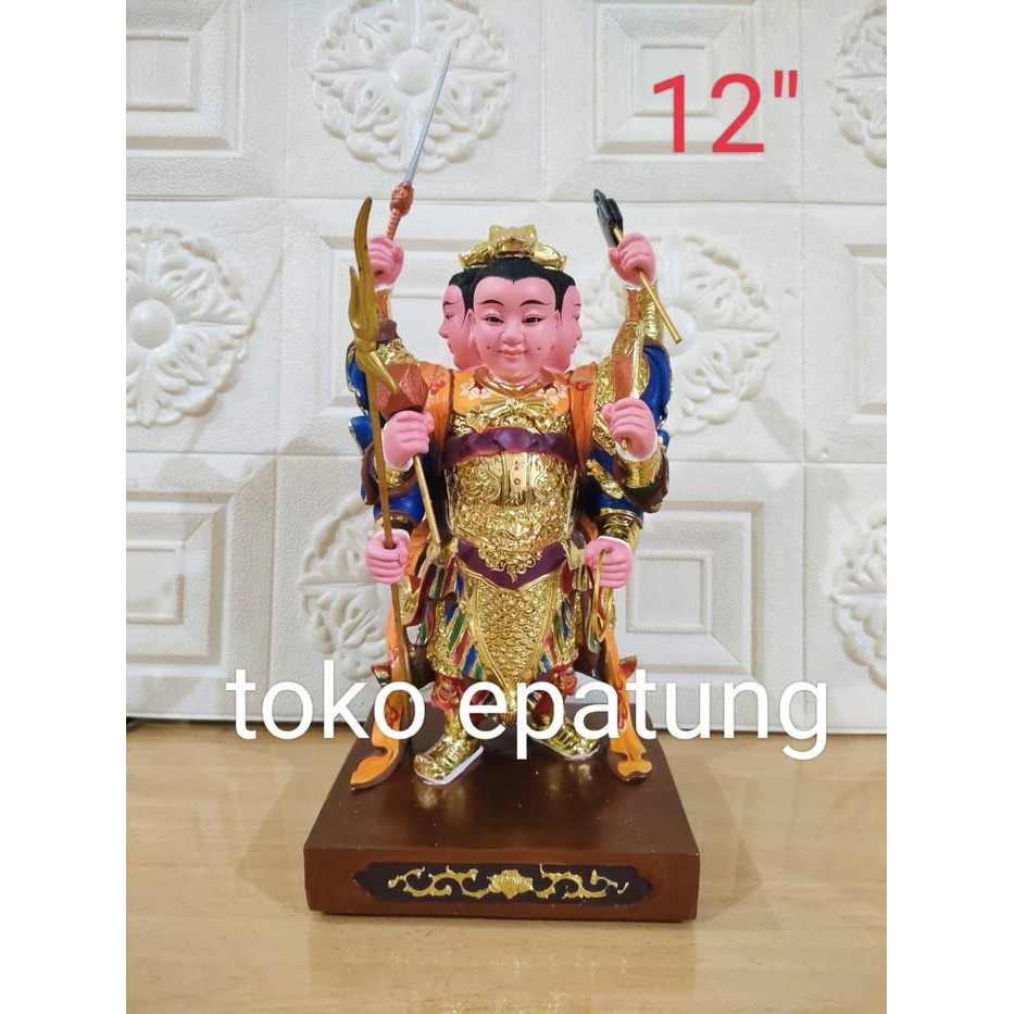 Ready Stok patung dew rupang dewa nacha naca locia 3 wajah fiber 12 inch