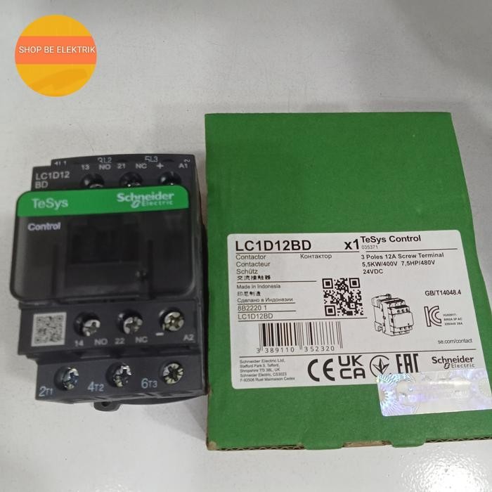 Contactor Schneider Lc1D12Bd 24V Dc/Kontaktor Lc1D12Bd 24V Dc 3P