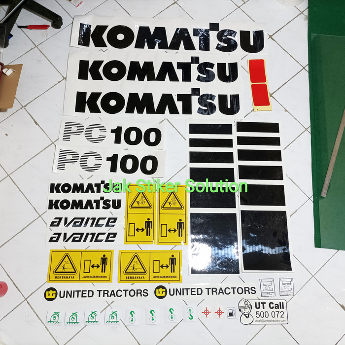 Stiker Excavator Komatsu Pc100-6