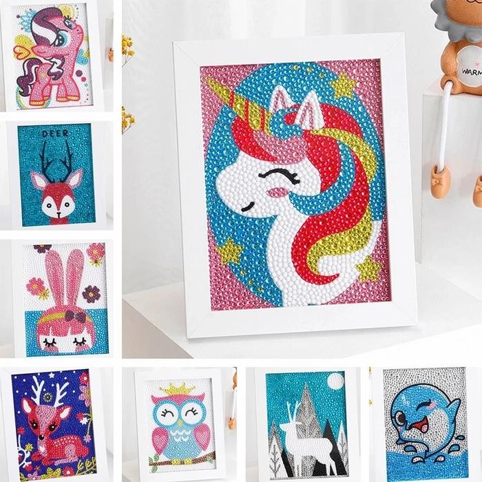DIY PAINTING KIDS CRAFT ACTIVITY MENEMPEL MANIK UNICORN WHITE *