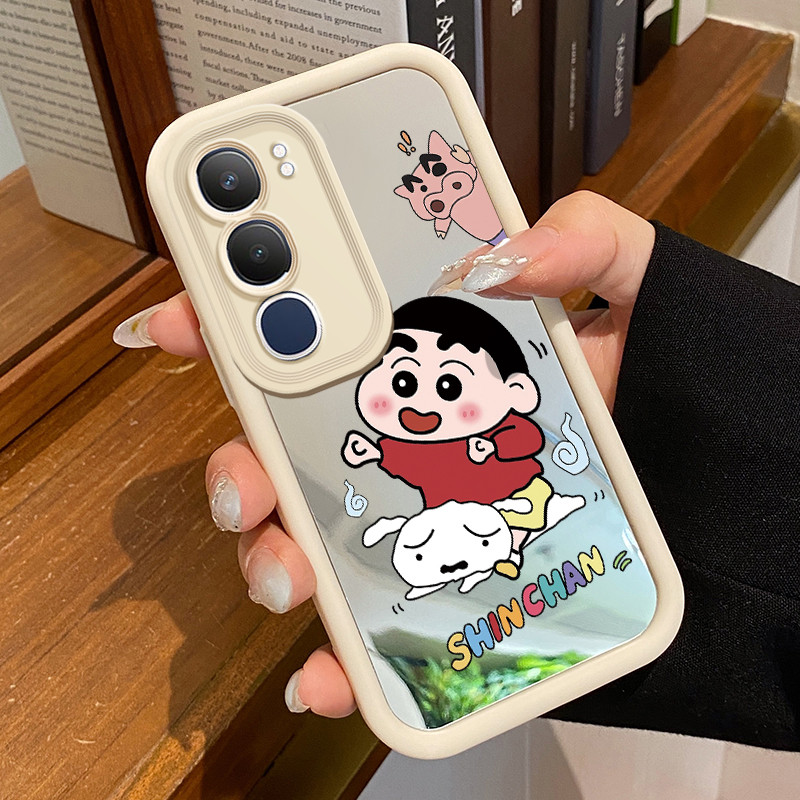 Casing Hp Untuk VIVO Y19s Y29 5G Y19s Pro Case Anak laki-laki lucu kartun Kasing Cermin Cesing kreat