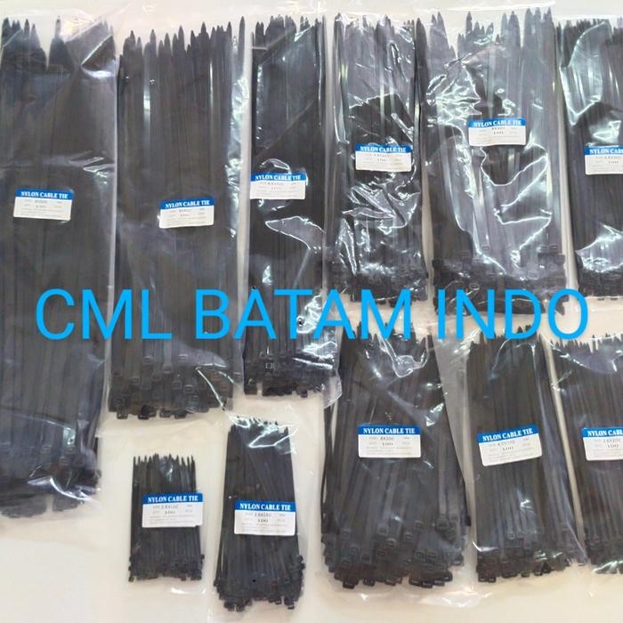 

TERMURAH kabel ties / cable ties nylon 8.0 mm x 300 mm ( 12 inch / 30cm) HITAM READY STOCK