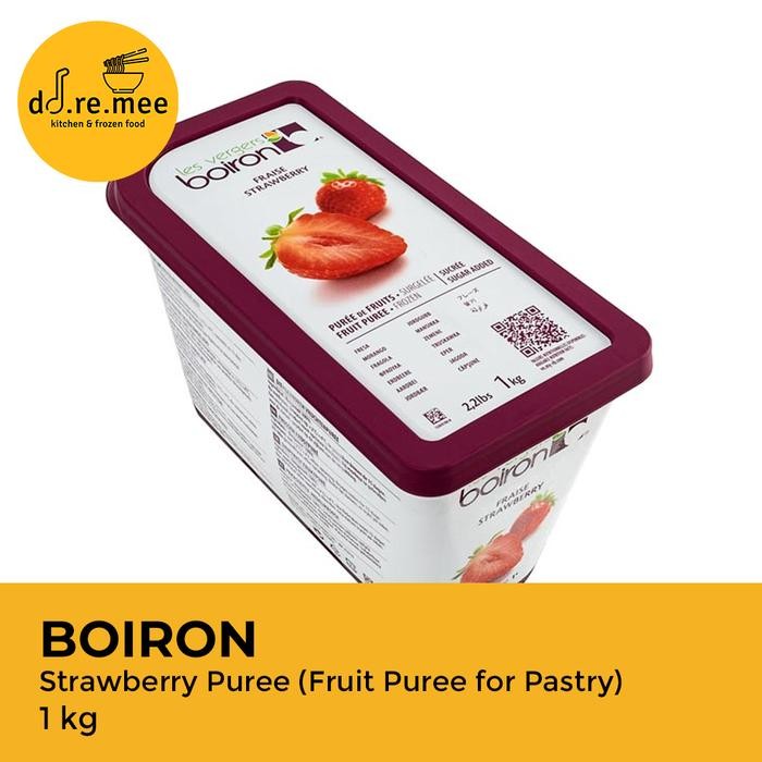 

ASLI BOIRON - Strawberry Puree / Bahan Kue Glazing / Puree Buah Pastry READY STOCK