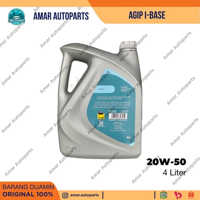 Oli Mobil Mesin Agip Eni i-Base SF ID 20W-50Bensin Diesel 4 Liter
