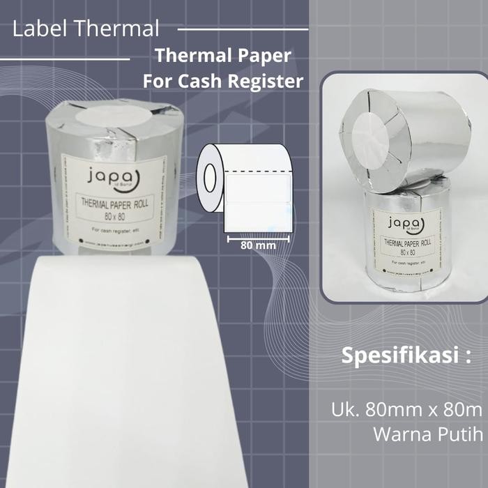 

THERMAL PAPER ROLL 80MM x 80MM