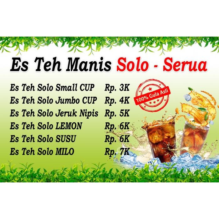 

STIKER VINYL MENU ES TEH
