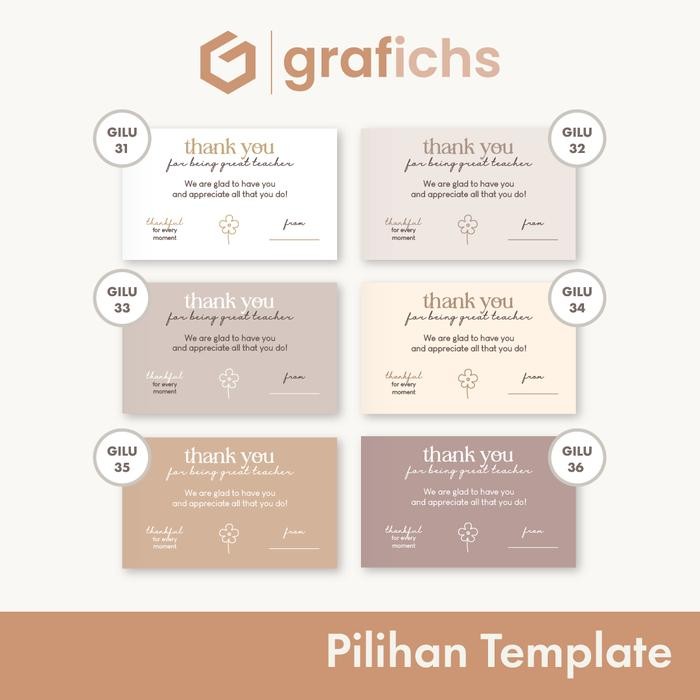 

[11 pcs] Kartu dan Label Stiker Ucapan Guru GILU30-36