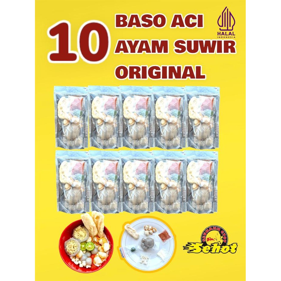 

10 Bungkus Baso Aci Ayam Jumbo Original - Makanan Instan - Food