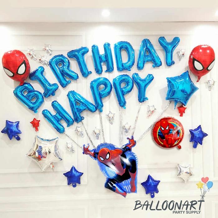 

Terlaris SPIDERMAN WEB SWINGING DEKORASI SET/PAKET DEKORASI ULANG TAHUN ANAK LAKI/BALON FOIL