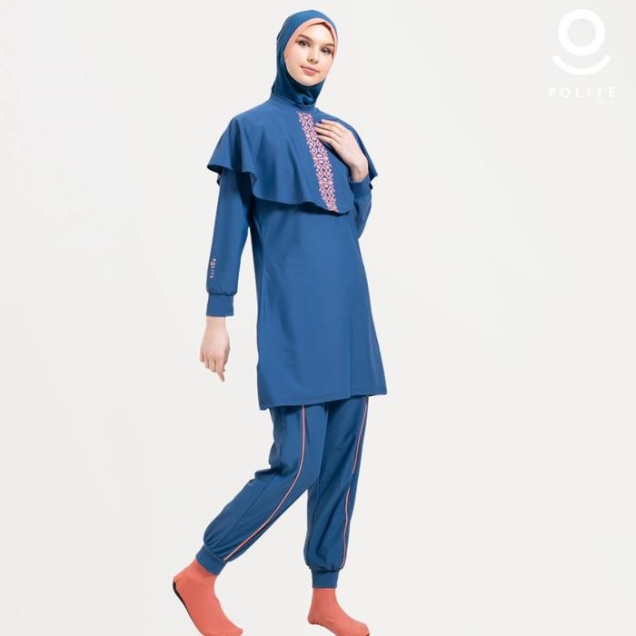(Allthebest) POLITE SWIM Baju Renang Muslimah 5Shark Modest Premium
