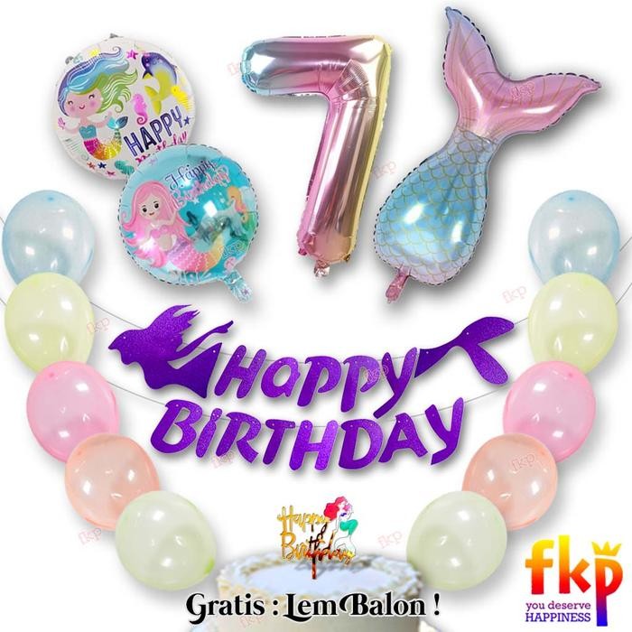 

Terlaris FUN KIDS PARTY Paket Balon Ultah Mermaid Tail Rainbow Lucu SALE