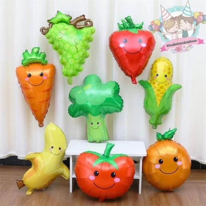 

Terlaris Windblown Balloon Foil Vegetable Fruit/Sayur Buah SALE