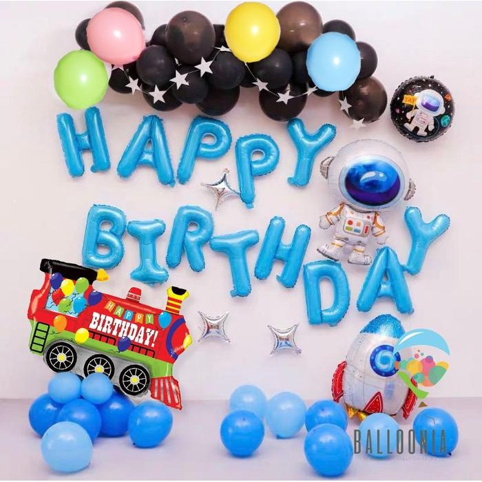 

Terlaris SET Balon Foil Happy Birthday Blue Astronot / Dekorasi Ulang Tahun SALE