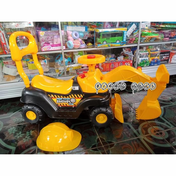 Rrady  Mainan Dorong Bego Excavator - Mobil Bego Dorongan - Bisa Dinaiki Anak