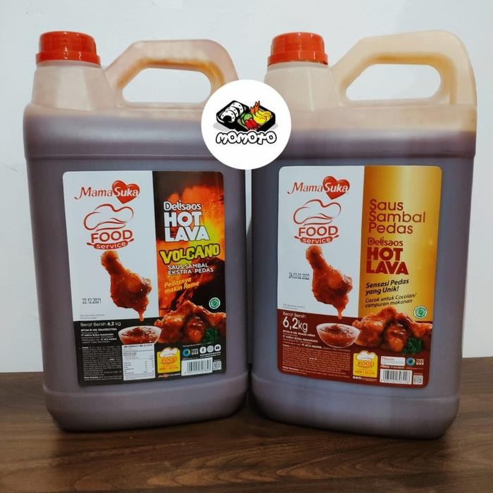 

HOT LAVA / VOLCANO 6,2 kg JERIGEN Mamasuka Delisaos Saus Sambal Pedas Food Service