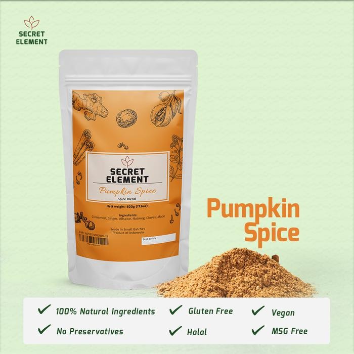 

Secret Element Pumpkin Spice Blend - Amerika Series - Bumbu Labu - 500gr