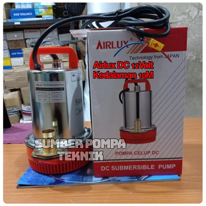Pompa celup kolam Airlux DC 12V Pompa celup air bersih manual