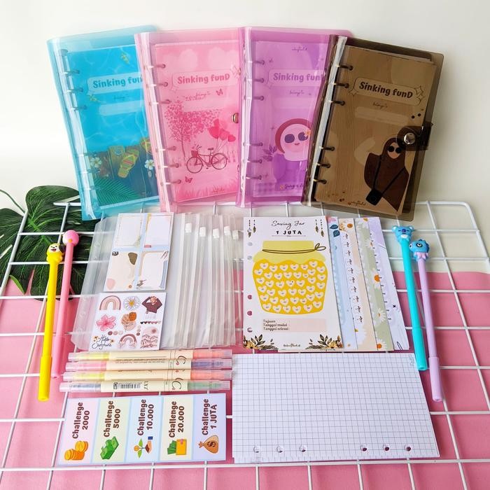 

paket binder a6 sinking fund / warna transparant kode 543