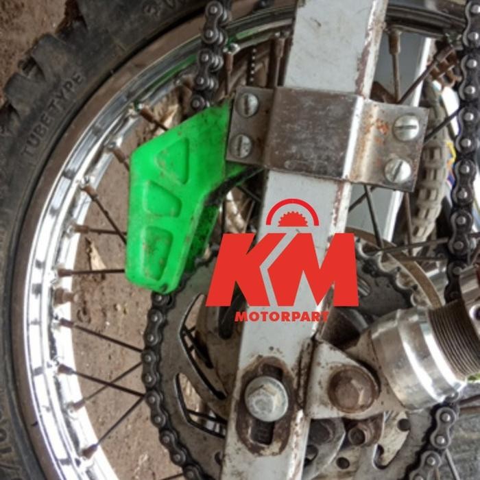 tensioner rantai motor trail klx stabilizer rantai bonus breket merah kuning hijau kode 1123