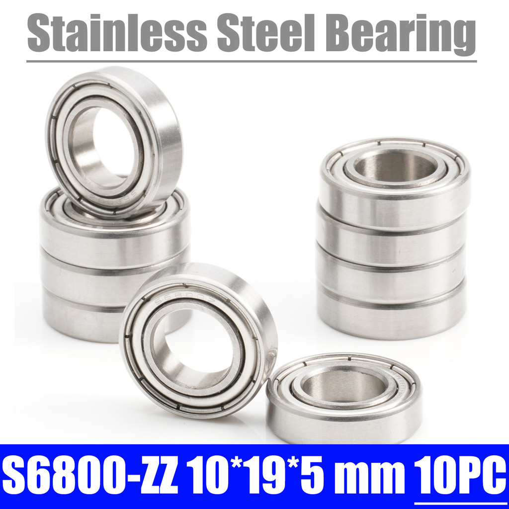 IMPORT S6800ZZ Bearing 10*19*5 mm ( 10 PCS ) S6800 Z ZZ S 6800 440C Stainless Steel S6800Z Ball