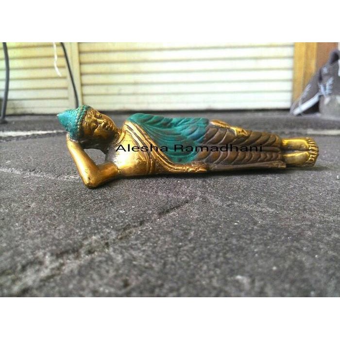 PATUNG BUDHA TIDUR PERUNGGU,PATUNG BRONZE. *