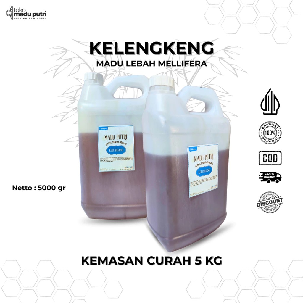 

Madu Putri Madu Murni Asli 100% Nektar Kelengkeng Kemasan Curah 5 Kg - Raw Honey